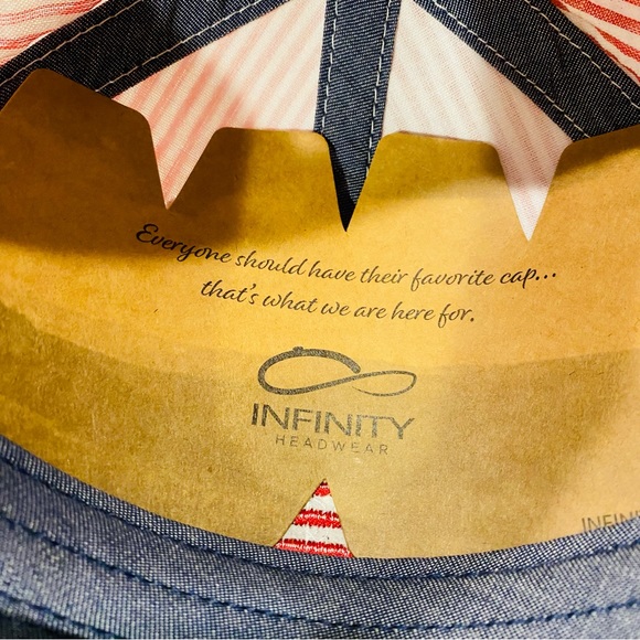 INFINITY HER Ladies Seersucker style, adjustable baseball cap OSFM - Picture 13 of 13